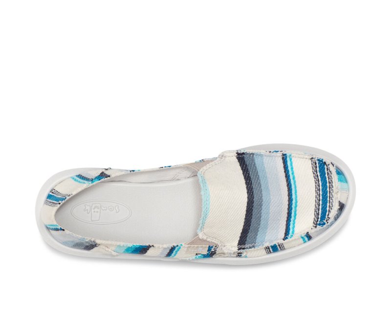 Sanuk Donna Blanket Slip On Women's Shoes Blue | Canada 155FDN